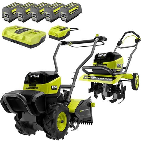 ryobi battery powered tiller|ryobi 18 volt garden tiller.